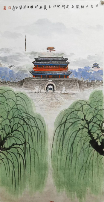365体育（bet）：杨留义城市山水画作品展举办展现北京中轴线之美(图1)