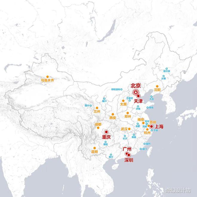 365体育唯一入口：【太原楼评】2024年全国中心城市分布图——太原大区级中心城市！(图2)